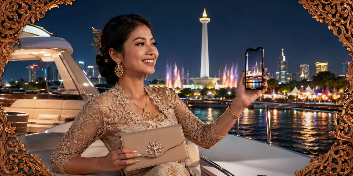 Suasana festival malam di Vietnam dengan nuansa casino yang meriah dan lampu warna-warni
